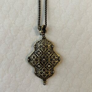 Kendra Scott Aged Brass Long Pendant Necklace